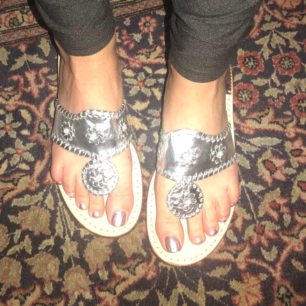 Silver Jack Rogers Sandals